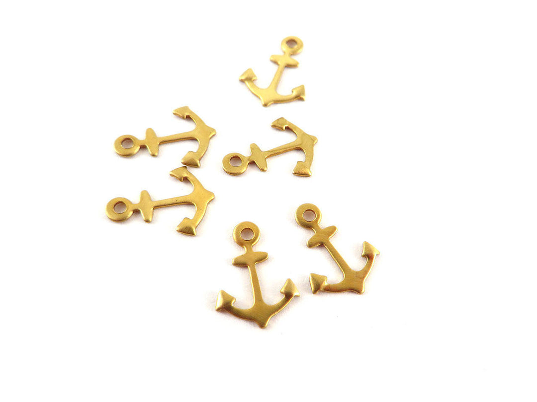 8x Breloque ancre marine (12mm x 9mm) CH-030