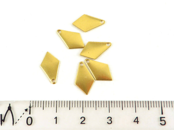 6x Breloque losange (14mm x 8mm) PV-092