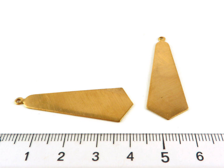 2x Pendentif losange cravate 1 œillet (41mm x 14mm) PP-096