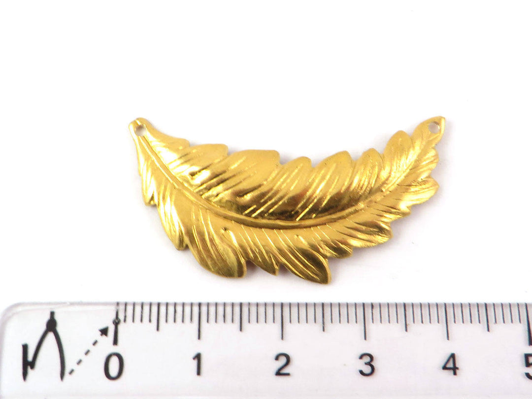 2x Connecteur feuille Vintage (40mm x 18mm) V-075
