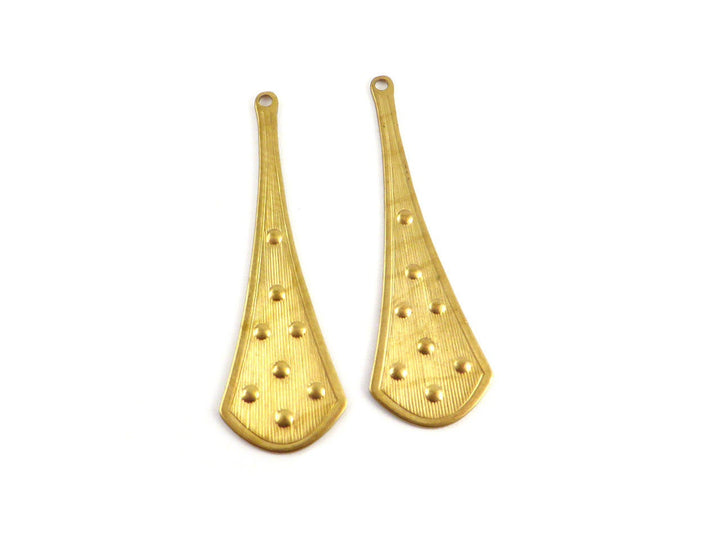 2x Pendentif goutte texture (52mm x 17mm) PP-170