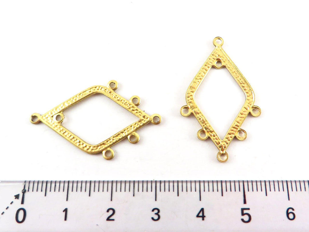 4x Connecteur chandelier losange 5 œillets (32mm x 17mm) V-092