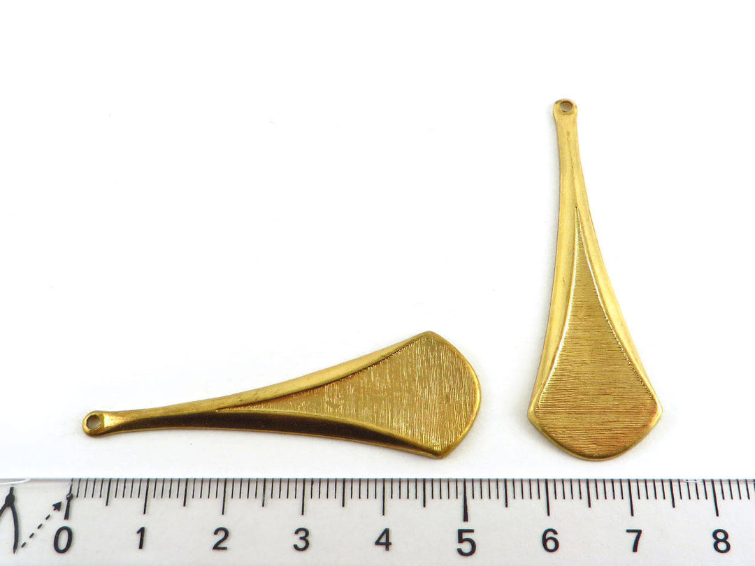 2x Pendentif goutte texture (52mm x 16mm) PV-047
