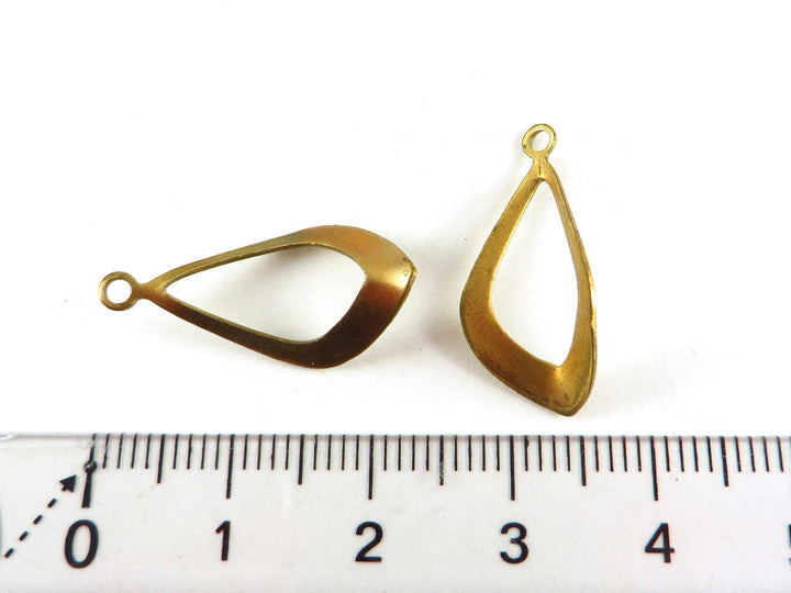 2x Breloque goutte vrillée ajourée (22mm x 10mm) PV-188