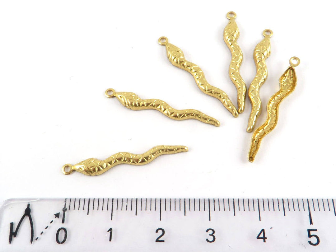 18x Breloque serpent (28mm x 4mm) CH-008