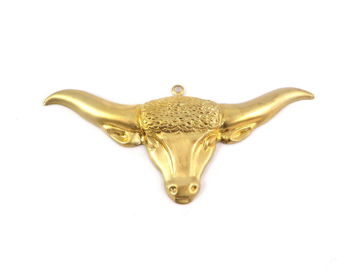 1x Pendentif tête de buffle (40mm x 31mm) CH-050
