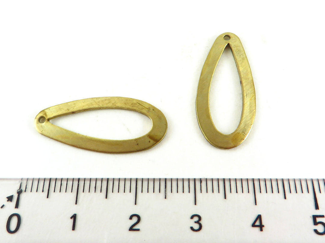 4x Breloque goutte ajourée (25mm x 11mm) PP-197