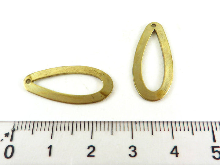 4x Breloque goutte ajourée (25mm x 11mm) PP-197