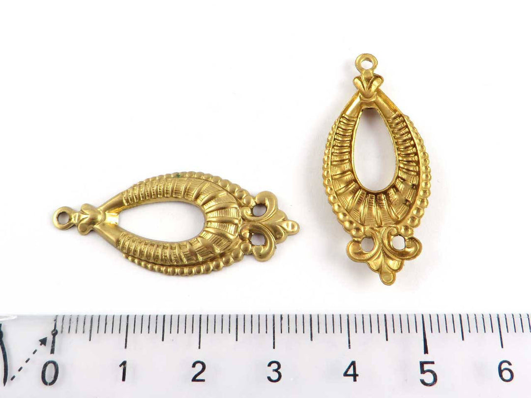 2x Breloque goutte Victorien (15mm x 31mm) V-108