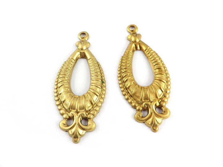 2x Breloque goutte Victorien (15mm x 31mm) V-108