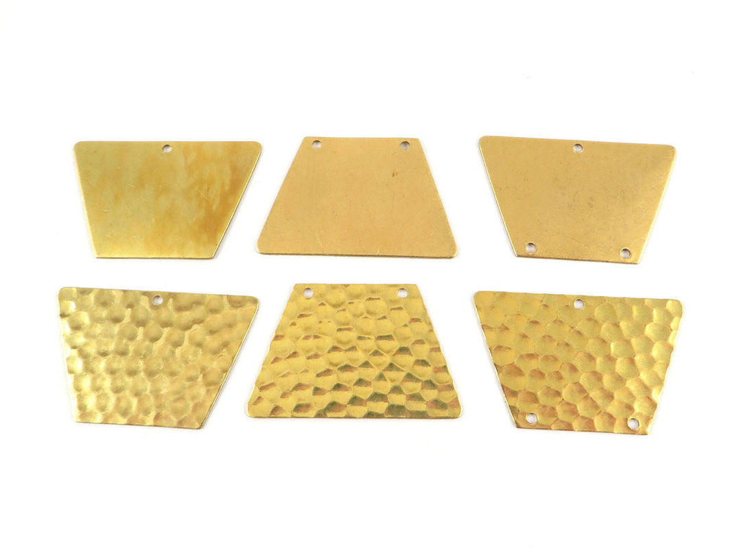 4x Breloque trapèze martelé (31mm x 20mm) PP-205