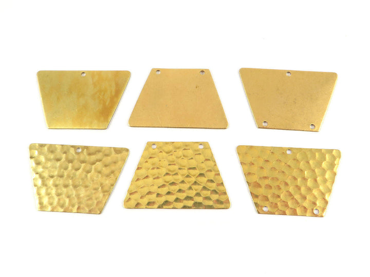 4x Breloque trapèze martelé (31mm x 20mm) PP-205