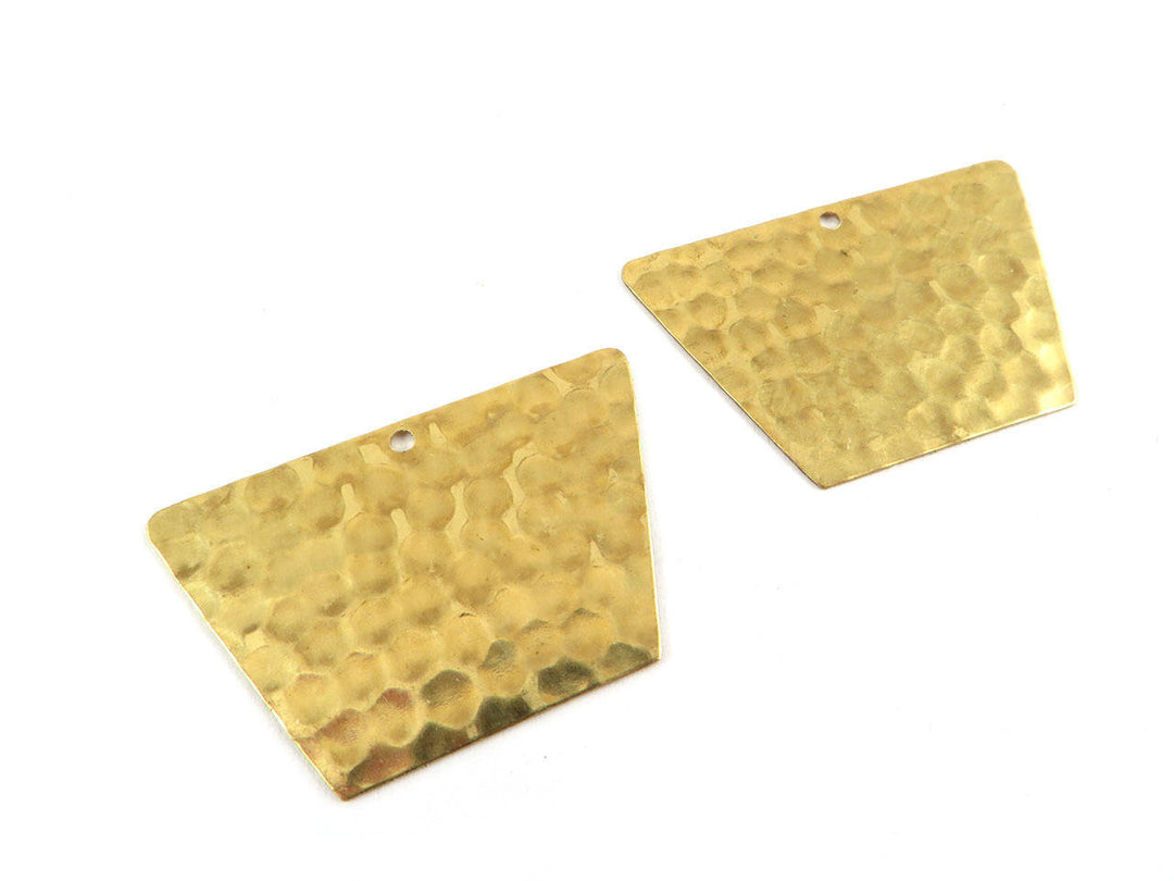 4x Breloque trapèze martelé (31mm x 20mm) PP-205