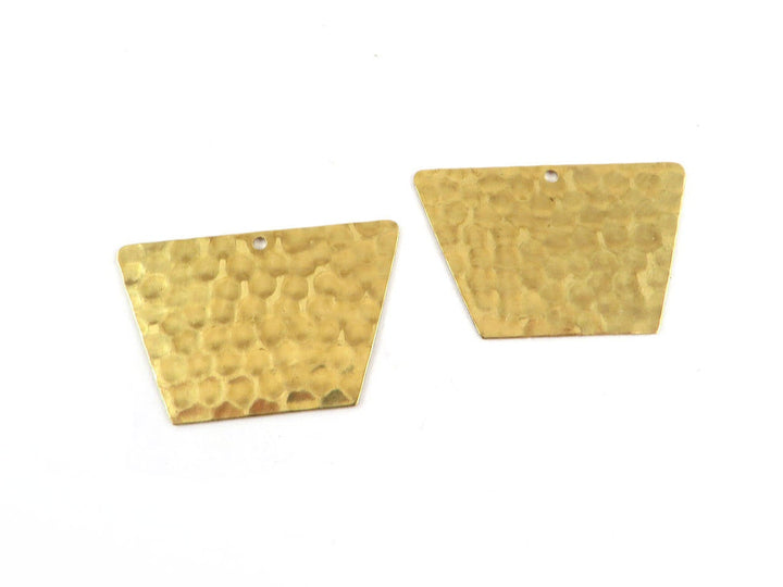 4x Breloque trapèze martelé (31mm x 20mm) PP-205