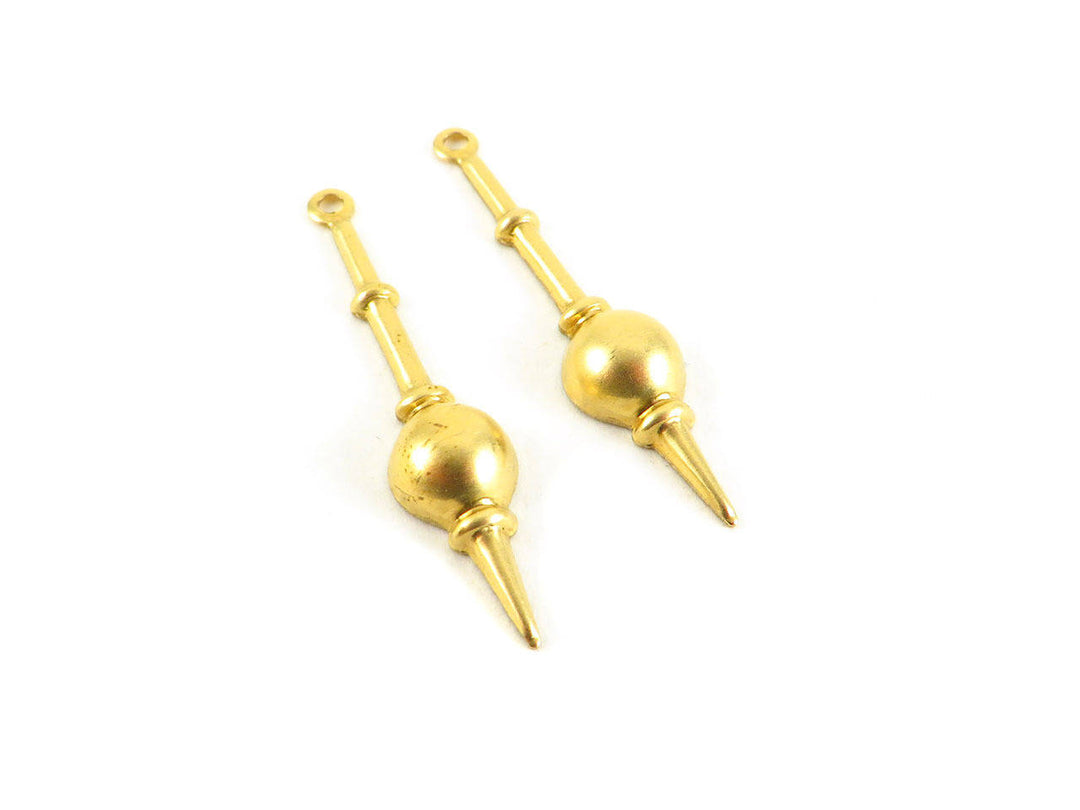 8x Breloque goutte aiguille vintage (34mm x 7mm) PV-088