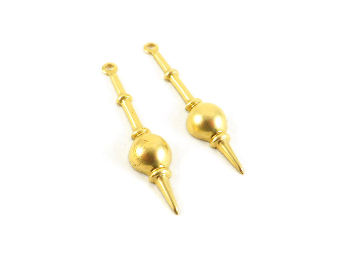 8x Breloque goutte aiguille vintage (34mm x 7mm) PV-088