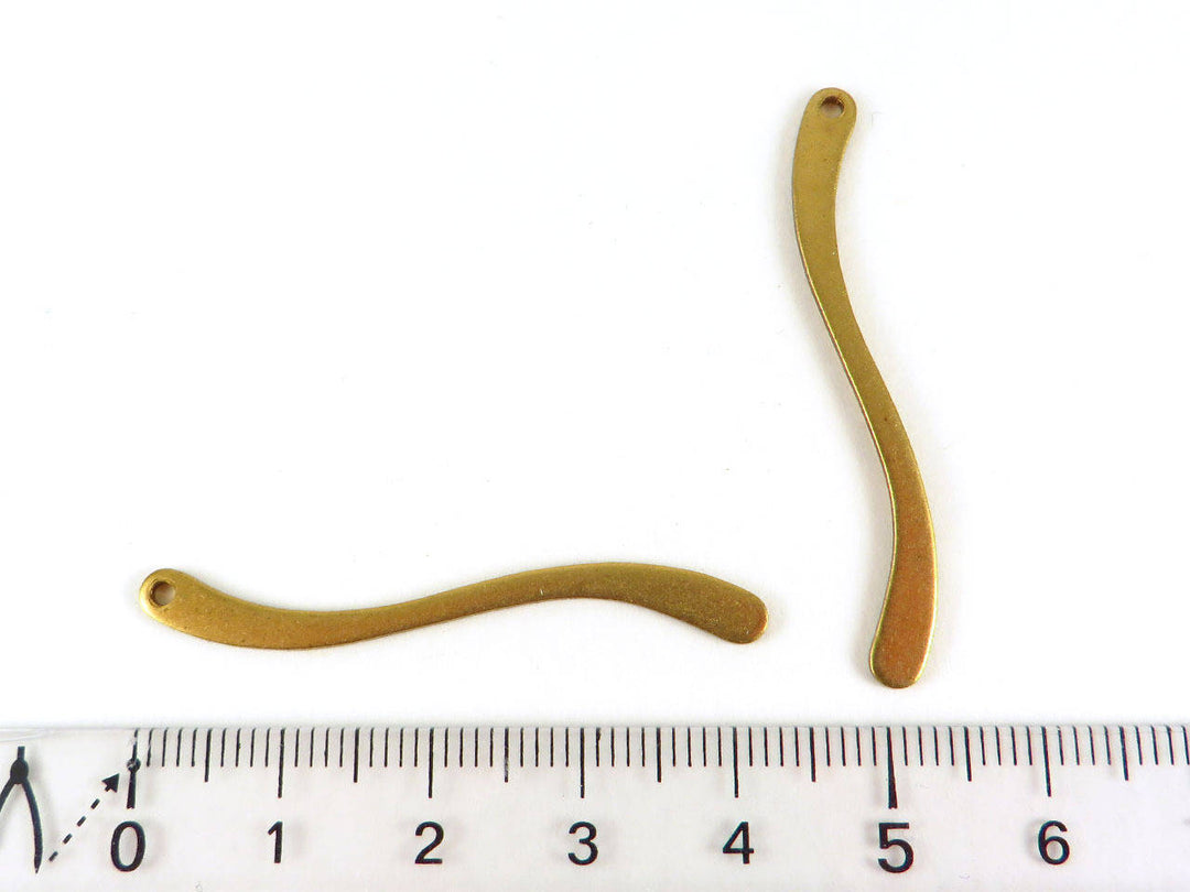 6x Breloque ondulée vague (43mm) PP-138