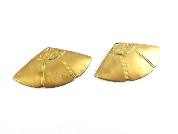 2x Breloque éventail Art Déco (20mm x 35mm) PV-174