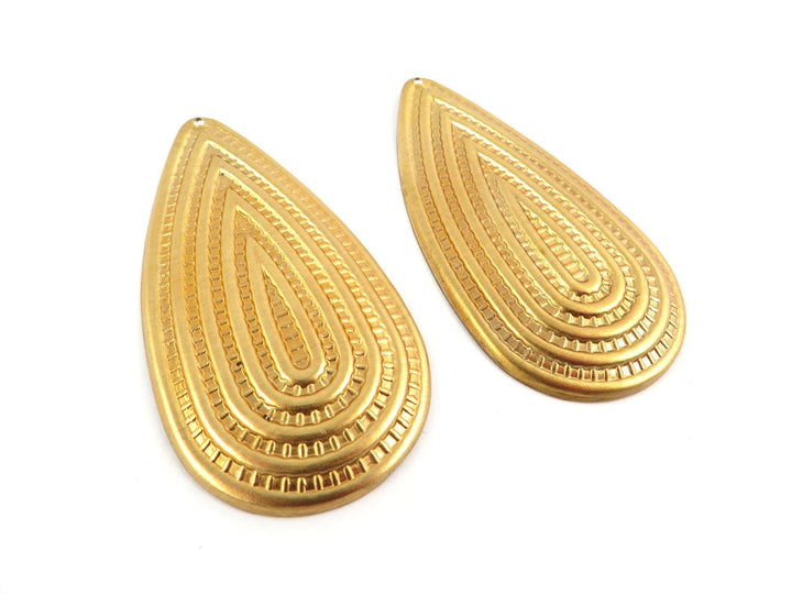 2x Pendentif goutte décor cactus (28mm x 54mm) PV-181