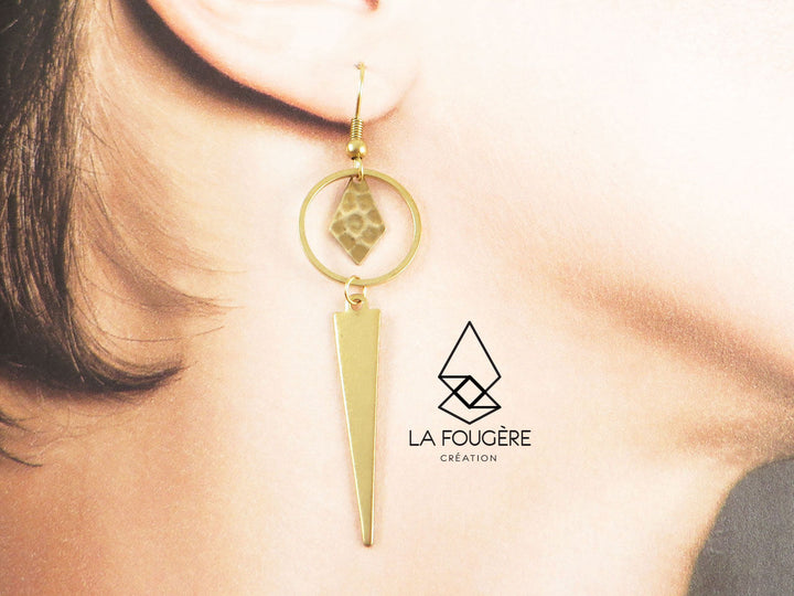 Kit diy boucles d'oreilles long triangle K-005