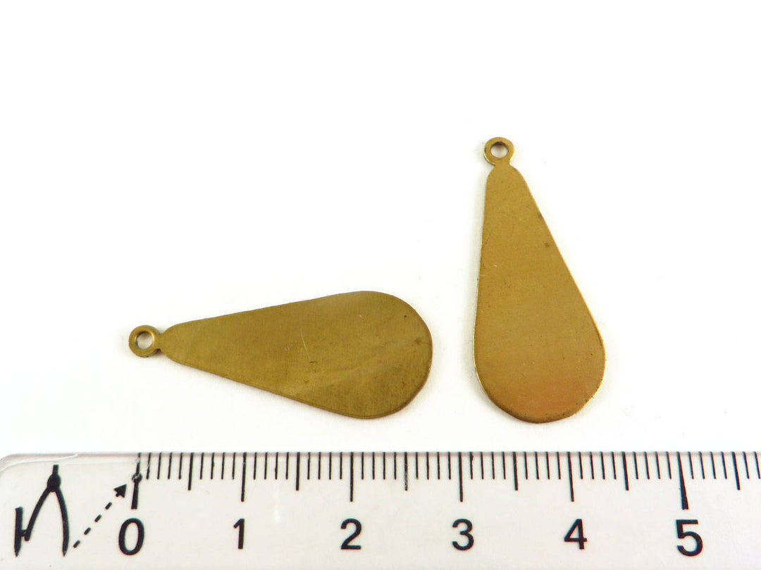 4x Breloque goutte 1 œillet (12mm x 30mm) PP-084