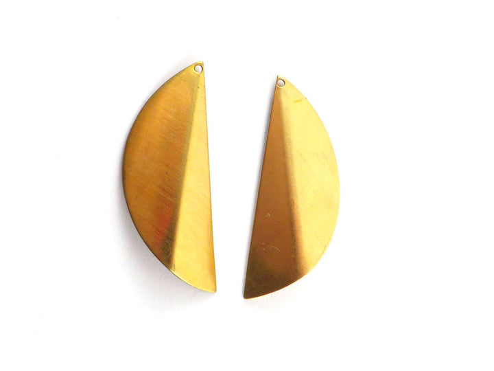 2x Breloque demi-lune pliée (42mm x 15mm) PV-114