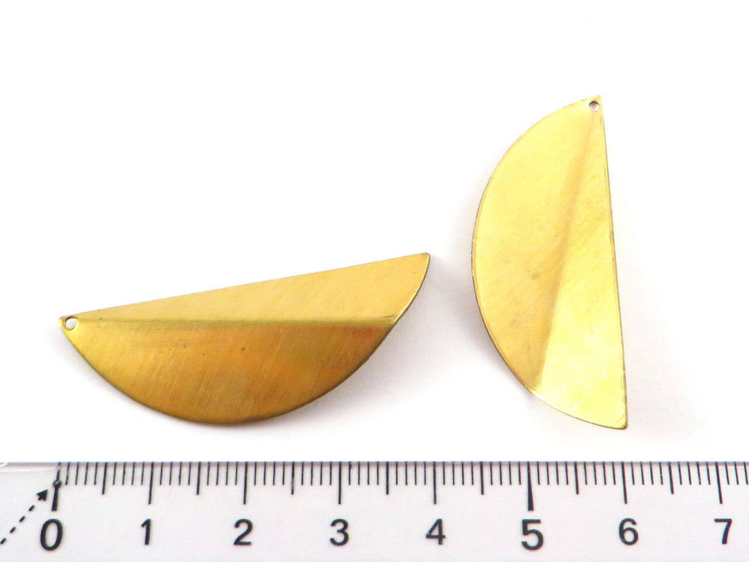 2x Breloque demi-lune pliée (42mm x 15mm) PV-114