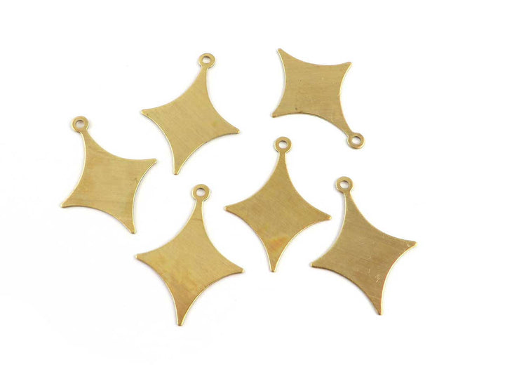 6x Breloque étoile (20mm x 26mm) PP-208