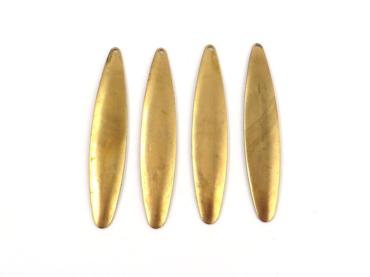 4x Breloque goutte ovale bombé (52mm x 10mm) PV-051