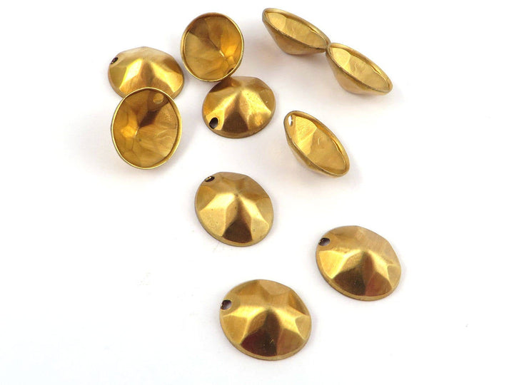 4x Breloque ovale facette (12mm x 10mm) PV-058