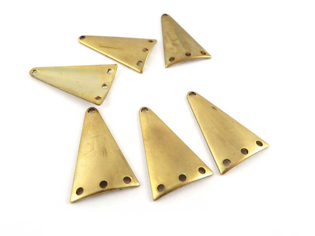 4x Connecteur chandelier triangle bombé 4 trous (13mm x 21mm) PV-166