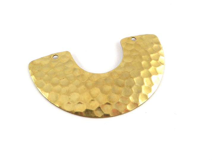 2x Connecteur demi-lune martelé (45mm x 25mm) PV-173