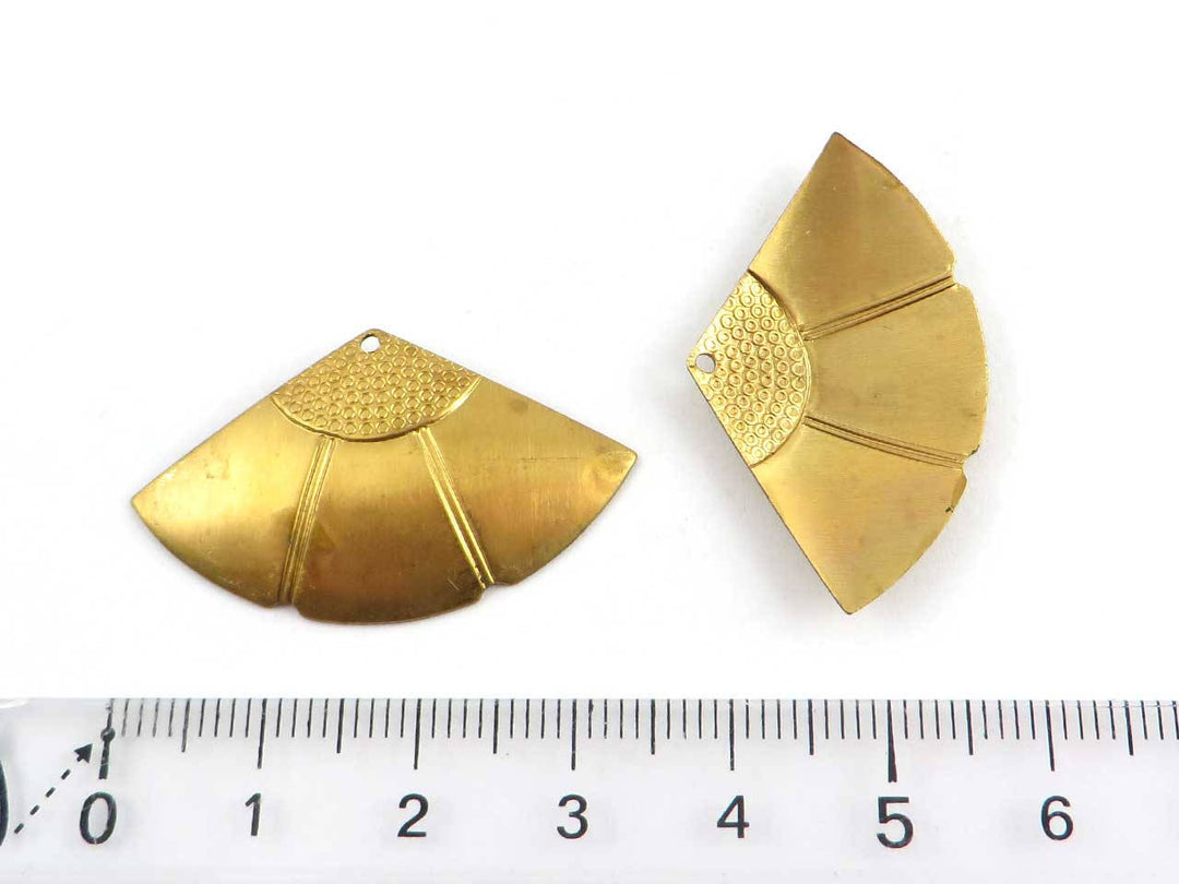 2x Breloque éventail Art Déco (20mm x 35mm) PV-174