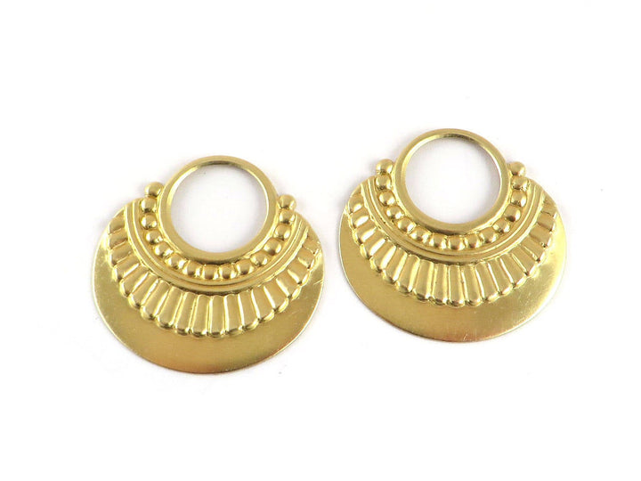 2x Pendentif goutte disque ajouré (35mm x 35mm) PV-200