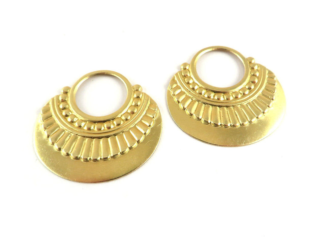 2x Pendentif goutte disque ajouré (35mm x 35mm) PV-200