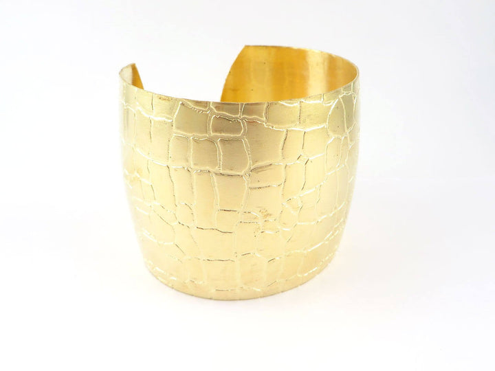 1x Bracelet manchette crocodile réglable (51mm x 159mm) BM-001