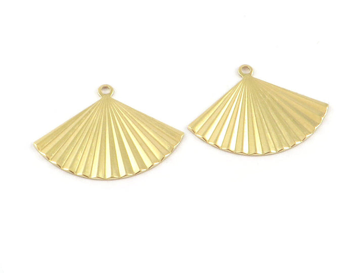 4x Breloque éventail Art Déco (19mmx27mm) PV-202