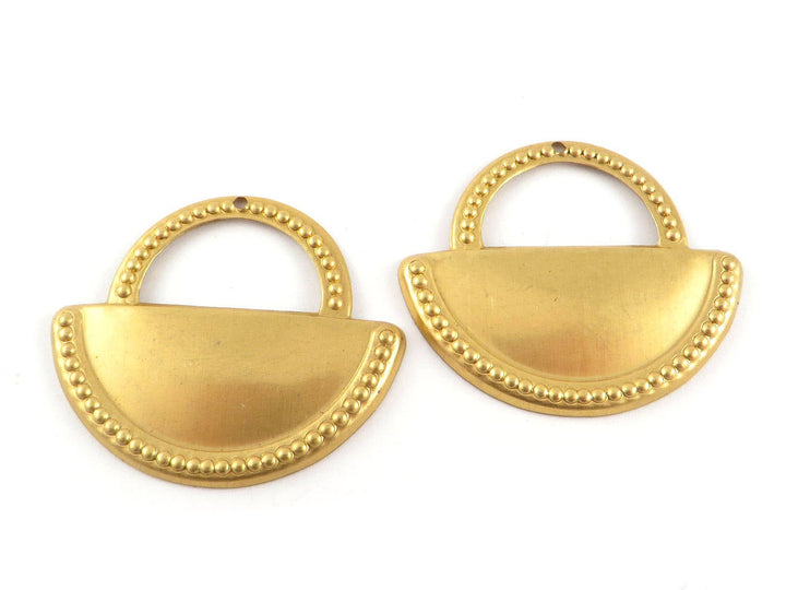 2x Pendentif demi-lune ajouré (32mm x 37mm) PV-211