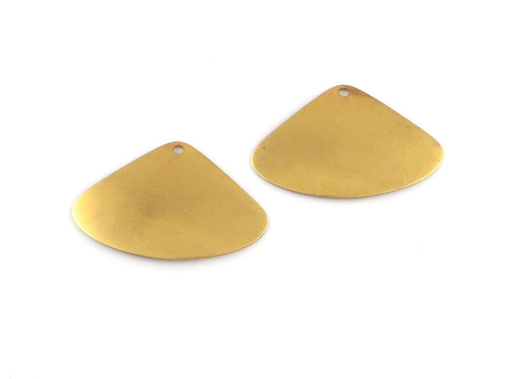 4x Breloque éventail bombé (25mm x 38mm) PP-294