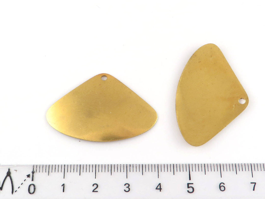 4x Breloque éventail bombé (25mm x 38mm) PP-294