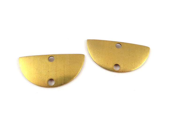 6x Breloque connecteur demi-lune bombé (13mm x 26mm) PV-225/PV-226