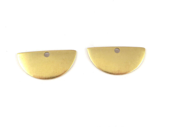 6x Breloque connecteur demi-lune bombé (13mm x 26mm) PV-225/PV-226