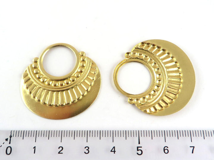 2x Pendentif goutte disque ajouré (35mm x 35mm) PV-200