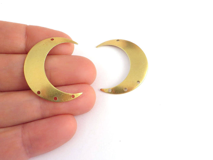 4x Connecteur croissant de lune 4 trous (25mm x 33mm) PV-220