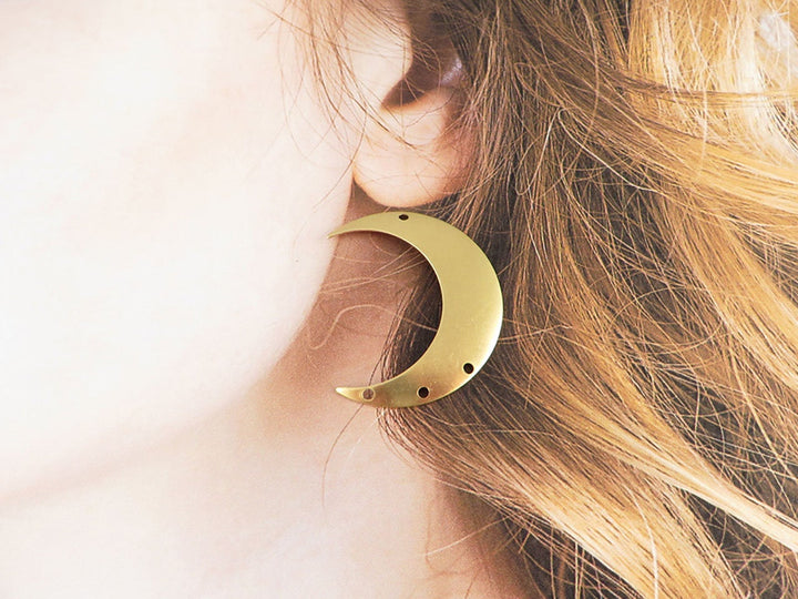 4x Connecteur croissant de lune 4 trous (25mm x 33mm) PV-220