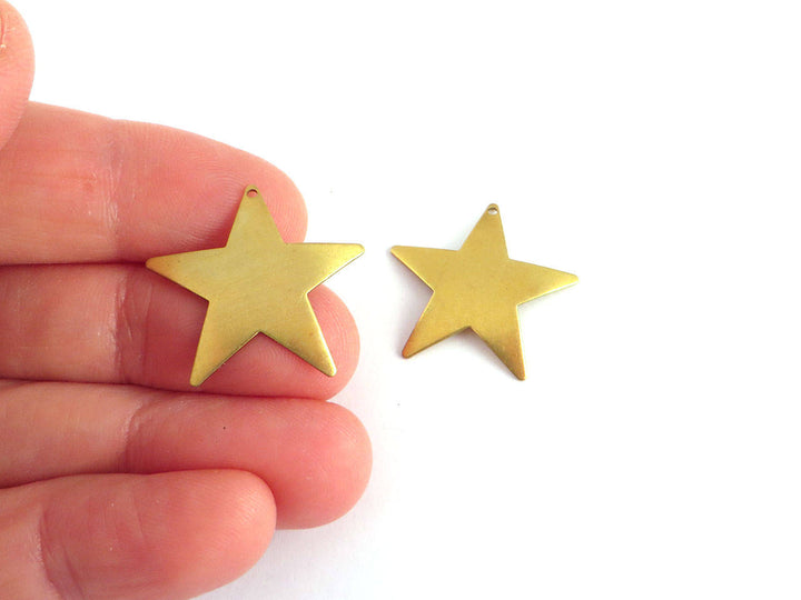 4x Breloque étoile bombé (25mm x 25mm) PV-229