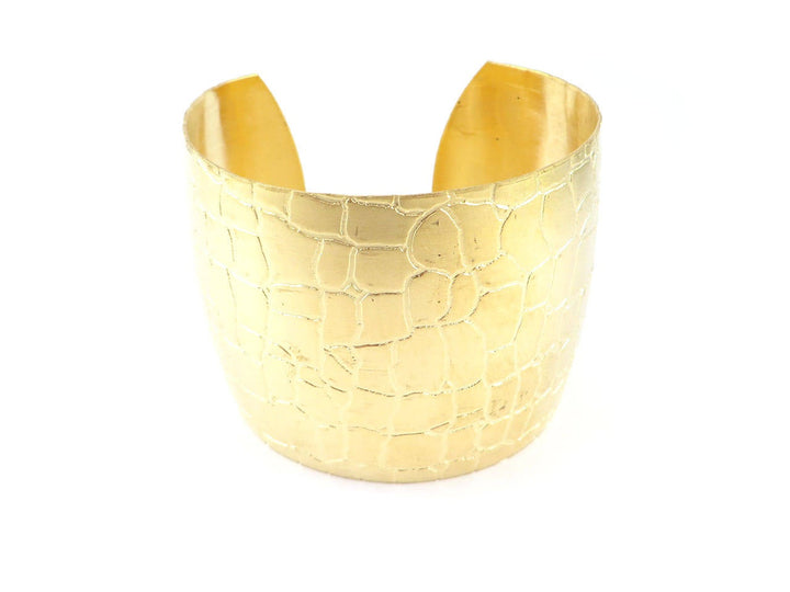 1x Bracelet manchette crocodile réglable (51mm x 159mm) BM-001