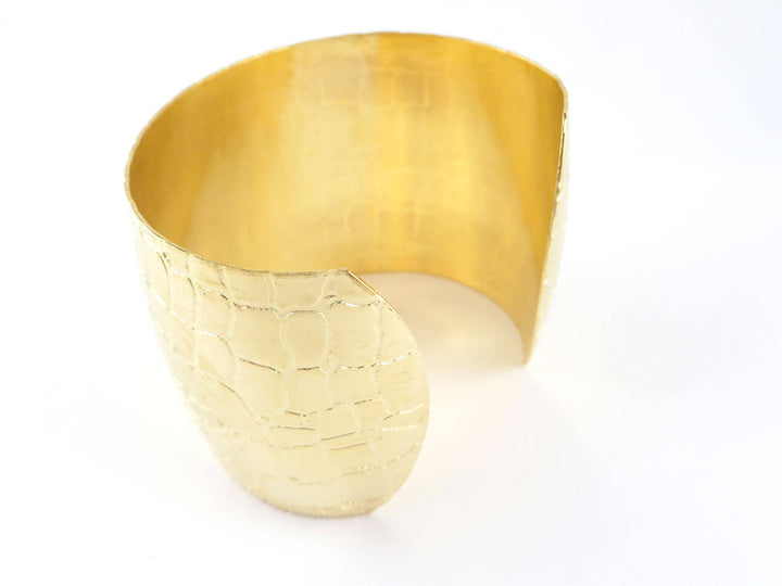 1x Bracelet manchette crocodile réglable (51mm x 159mm) BM-001