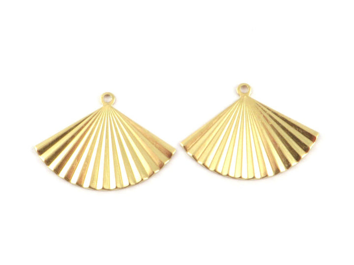 4x Breloque éventail Art Déco (19mmx27mm) PV-202
