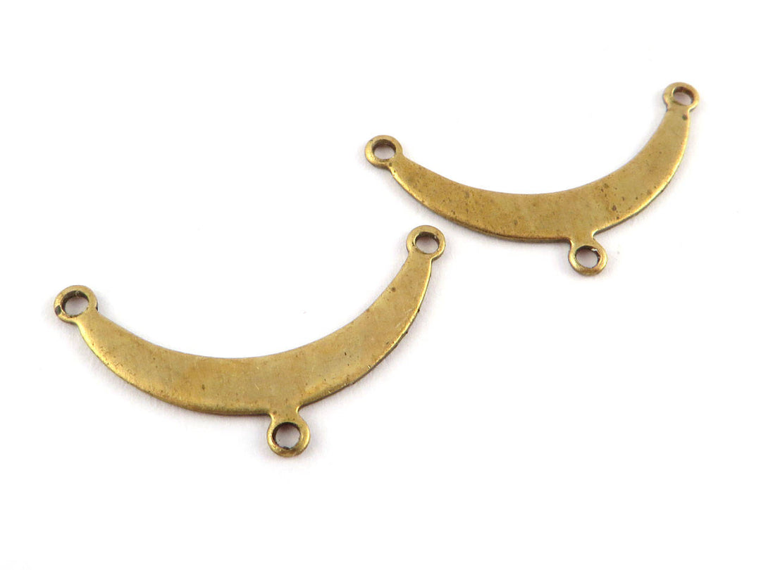 4x Connecteur croissant de lune 3 œillets (11mm x 20mm) PP-272